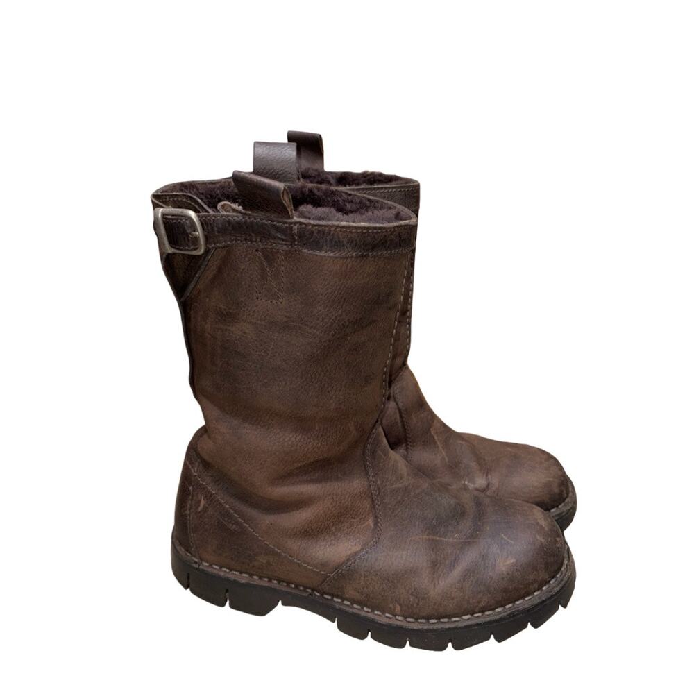 UGG Australia 5524 Brown Leather Shearling Lined Pull-On Boots Size: US 11 Men's